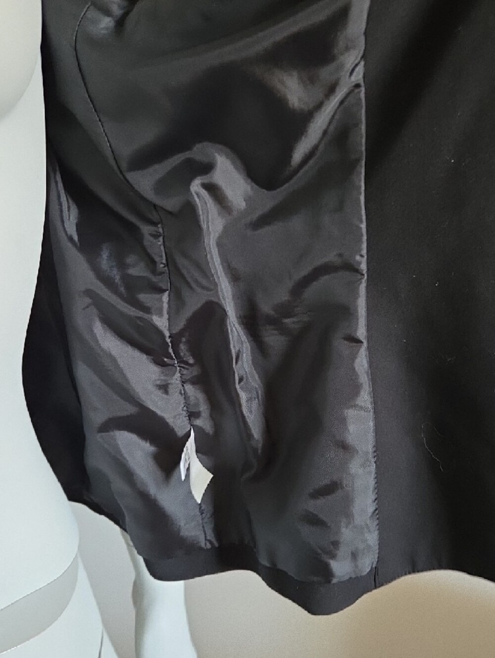 White House Black Market Black Ruffled Lapel 3/4 Sleeve Blazer - Picture 9 of 12